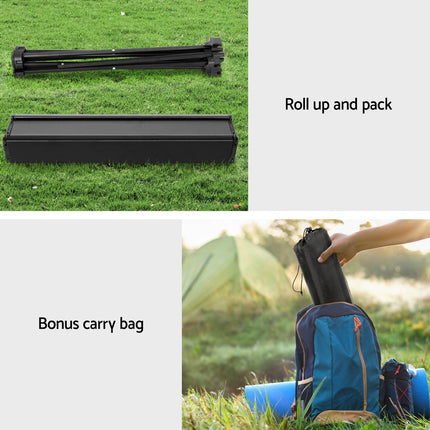 Weisshorn Folding Camping Table 40CM Roll Up Outdoor Picnic BBQ Aluminium Desk.