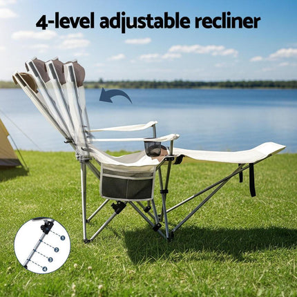 Weisshorn Camping Chair Reclining Adjustable Portable Outdoor Folding Lightweight.
