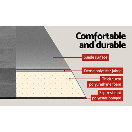 Weisshorn Self Inflating Mattress 10CM Camping Sleeping Mat Air Double Grey.