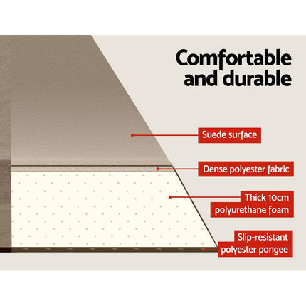 Weisshorn Self Inflating Mattress Camping Sleeping Mat Air Bed Double Set Coffee.