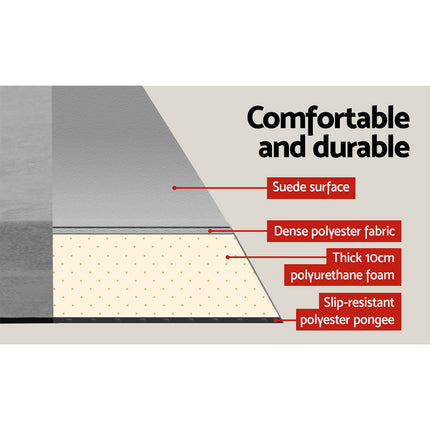 Weisshorn Self Inflating Mattress Camping Sleeping Mat Air Bed Single Grey.