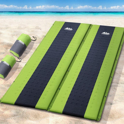 Weisshorn Self Inflating Mattress Camping Sleeping Mat Air Bed Pad Double Green.