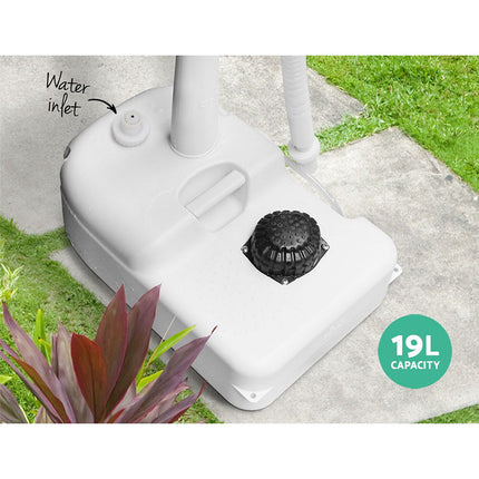 Weisshorn Camping Basin Portable Hand Wash Sink Stand 19L Capacity.
