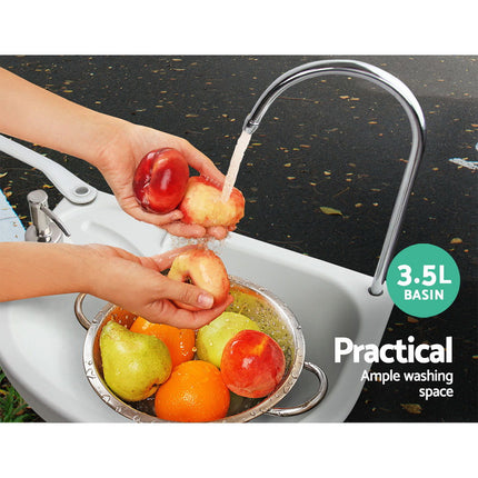 Weisshorn Camping Basin Portable Hand Wash Sink Stand 19L Capacity.