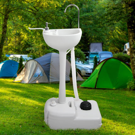 Weisshorn Camping Basin Portable Hand Wash Sink Stand 19L Capacity.
