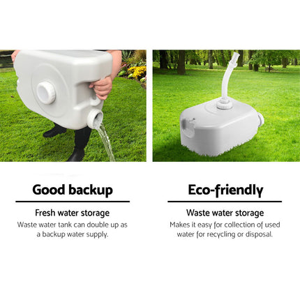 Weisshorn Camping Basin Portable Hand Wash Sink Stand 43L Capacity.