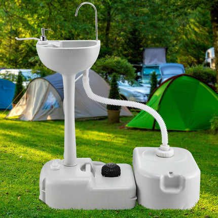 Weisshorn Camping Basin Portable Hand Wash Sink Stand 43L Capacity.
