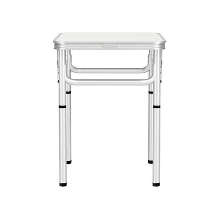 Weisshorn Folding Camping Table 60CM Adjustable Portable Outdoor Picnic Desk.