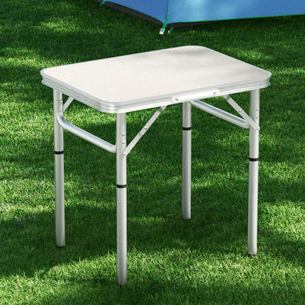 Weisshorn Folding Camping Table 60CM Adjustable Portable Outdoor Picnic Desk.