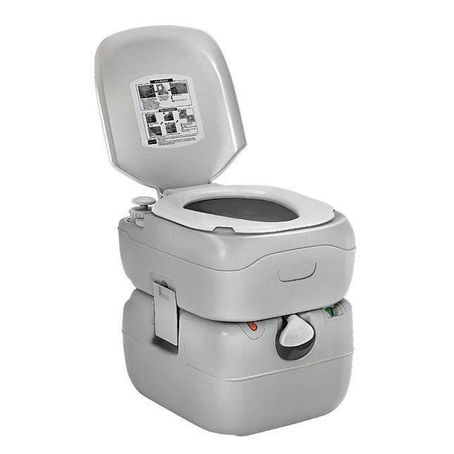 Weisshorn 22L Portable Camping Toilet Outdoor Flush Potty Boating.