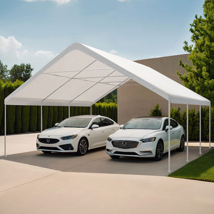 Instahut Carports 6x6m Carport Kits Steel Shelter Gazebo Canopy Garage Portable Garden Shed.
