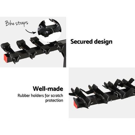 Giantz 4 Bicycle Bike Carrier Rack Car 2" Hitch Mount Foldable Black,Giantz 4 Bicycle Bike Carrier Rack Car 2" Hitch Mount Foldable Black.