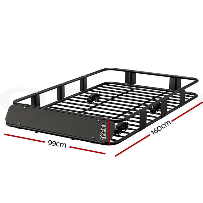 Giantz Universal Car Roof Rack Basket Luggage Vehicle Cargo Carrier 160cm Black.