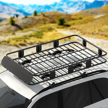 Giantz Universal Car Roof Rack Basket Luggage Vehicle Cargo Carrier 160cm Black.