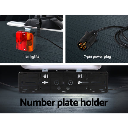 Giantz 4 Bicycle Bike Carrier Rack Car Towbar Hitch Ball Mount Tail light Silver.