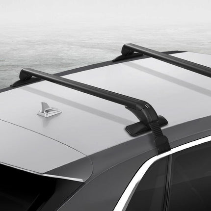 Universal Car Roof Racks Pod Aluminium Cross Bars Clamps Lockable 90cm Black.