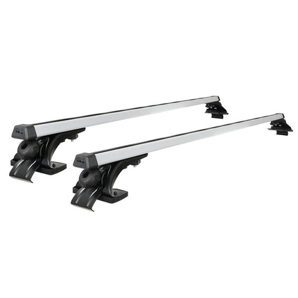 Universal Car Roof Racks Pod Aluminium Cross Bars Brackets 145cm Silver.