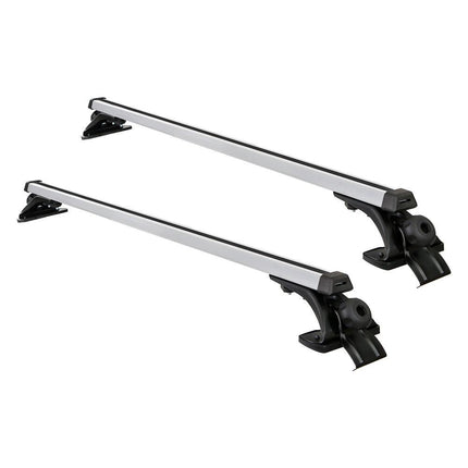 Universal Car Roof Racks Pod Aluminium Cross Bars Brackets 145cm Silver.