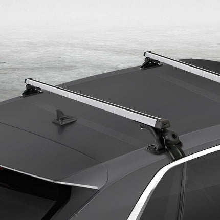 Universal Car Roof Racks Pod Aluminium Cross Bars Brackets 145cm Silver.