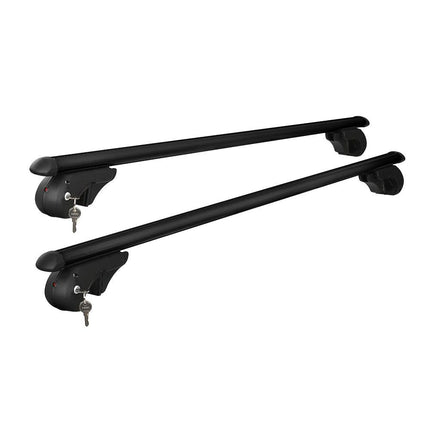 Universal Car Roof Racks Pod Aluminium Cross Bars Adjustable 108cm Black.