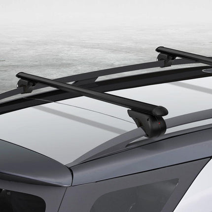 Universal Car Roof Racks Pod Aluminium Cross Bars Adjustable 108cm Black.