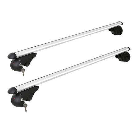Universal Car Roof Racks Pod Aluminium Cross Bars Adjustable 108cm Silver.