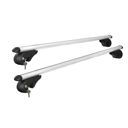 Universal Car Roof Racks Pod Cross Bars Aluminium Adjustable 123cm Sliver.