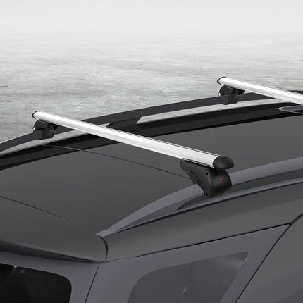 Universal Car Roof Racks Pod Cross Bars Aluminium Adjustable 123cm Sliver.
