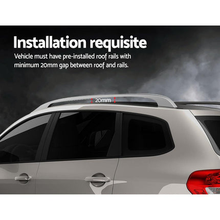 Universal Car Roof Racks Pod Aluminium Cross Bars Upgraded Holder 126cm Silver.