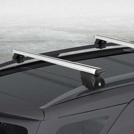 Universal Car Roof Racks Pod Aluminium Cross Bars Upgraded Holder 126cm Silver.