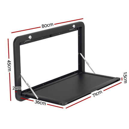 Weisshorn Caravan Table 800 x 450mm Folding Lockable Black.