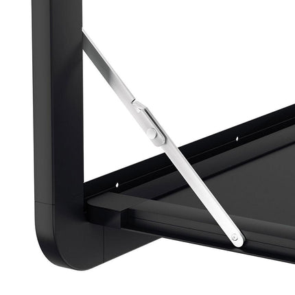 Weisshorn Caravan Table 800 x 450mm Folding Lockable Black.