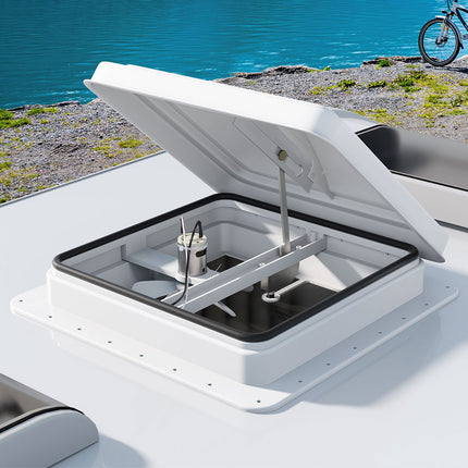 Weisshorn Caravan Roof Vent Fan Air Exhaust Hatch 12V RV Motorhome Camper White.