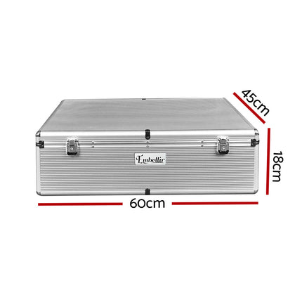 Embellir CD Case DVD Cases Storage Box 1000 Discs Aluminium Case DVD Folders.