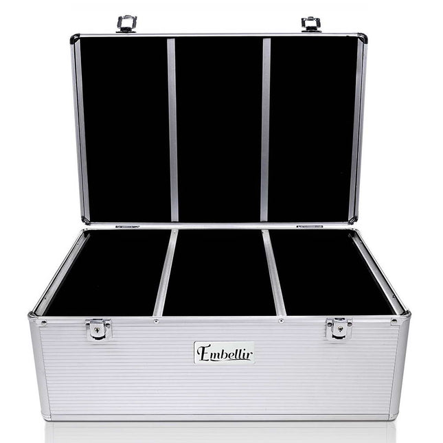 Embellir CD Case DVD Cases Storage Box 500 Discs Aluminium Case DVD Folders.