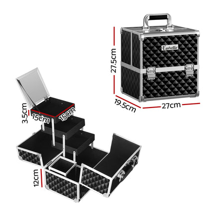 Embellir Makeup Case Beauty Organiser Bag Travel Large Cosmetic Storage Portable.