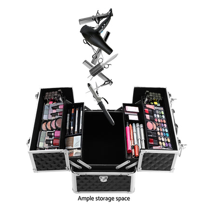 Embellir Portable Cosmetic Beauty Makeup Case - Diamond Black.