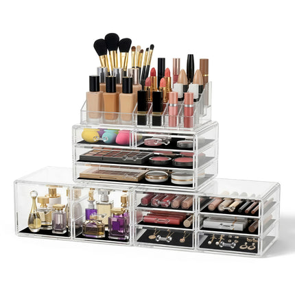 Embellir Makeup Organizer Acrylic Cosmetic Organizer Storage Box Jewellery Holder.