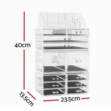 Embellir Makeup Organizer Acrylic Cosmetic Organizer Storage Box Jewellery Holder.