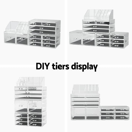 Embellir Makeup Organizer Acrylic Cosmetic Organizer Storage Box Jewellery Holder.