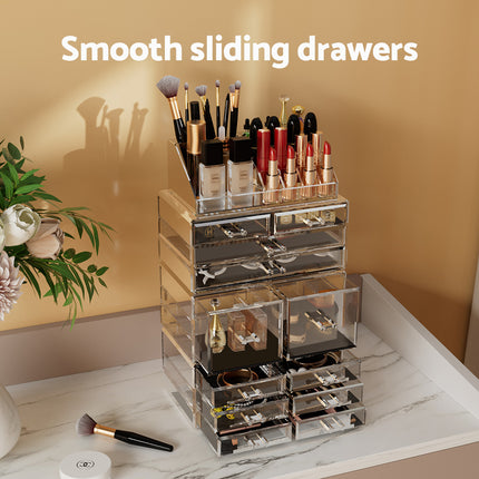 Embellir Makeup Organizer Acrylic Cosmetic Organizer Storage Box Jewellery Holder.