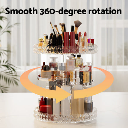 Embellir Makeup Organizer Acrylic Rotating Cosmetic Organizer Storage Display Holder.