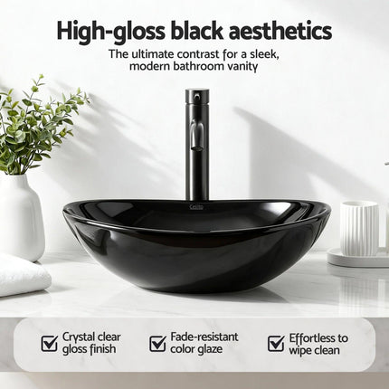 Cefito Bathroom Basin Ceramic Vanity Sink Hand Wash Bowl 41x34cm.