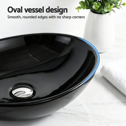 Cefito Bathroom Basin Ceramic Vanity Sink Hand Wash Bowl 41x34cm.