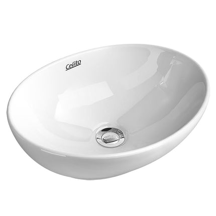 Cefito Bathroom Basin Ceramic Vanity Sink Hand Wash Bowl 41x34cm.