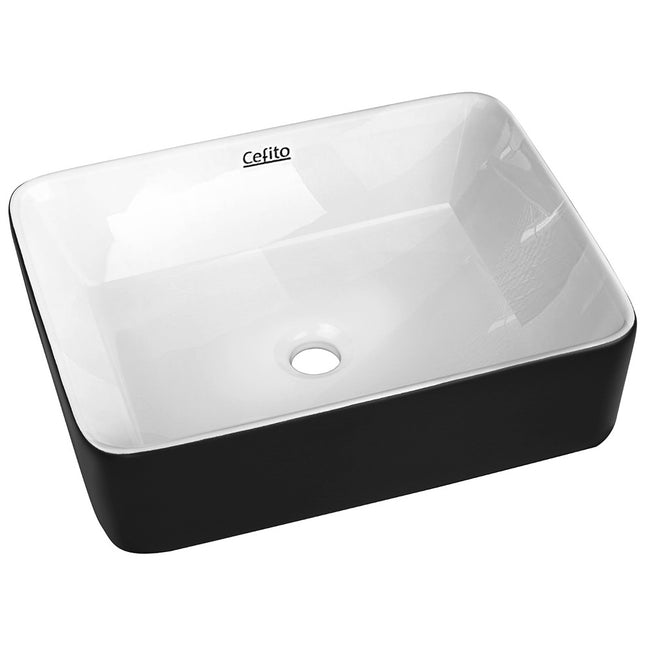 Cefito Bathroom Basin Ceramic Vanity Sink Hand Wash Bowl 48x37cm.