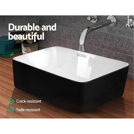 Cefito Bathroom Basin Ceramic Vanity Sink Hand Wash Bowl 48x37cm.