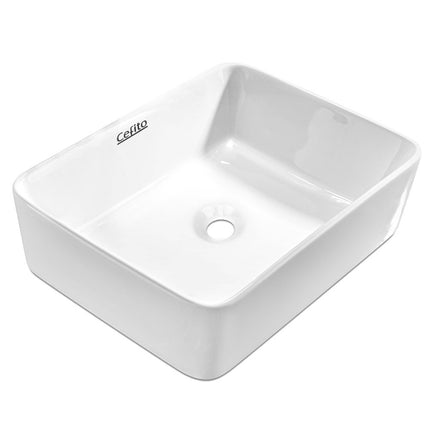 Cefito Bathroom Basin Ceramic Vanity Sink Hand Wash Bowl 48x37cm White.