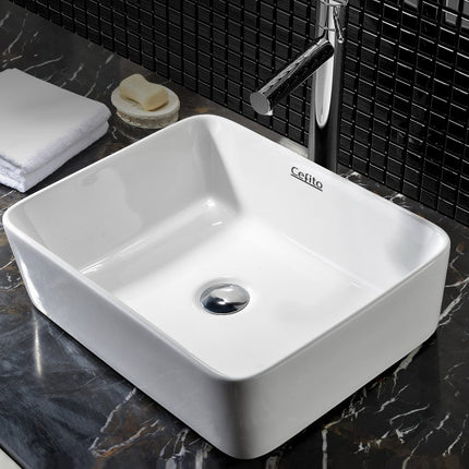 Cefito Bathroom Basin Ceramic Vanity Sink Hand Wash Bowl 48x37cm White.