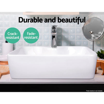 Cefito Bathroom Basin Ceramic Vanity Sink Hand Wash Bowl 48x38cm.